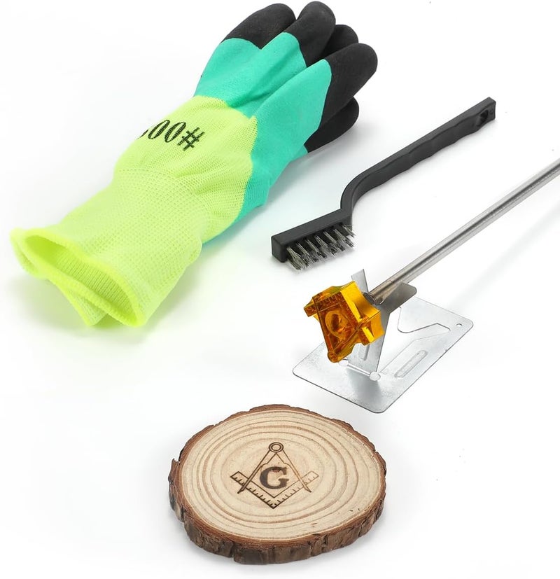 AIMOADO Masonic Branding Iron, 1 1/2" Brass Branding Iron Stamp for Hats Wood Leather - Image 1